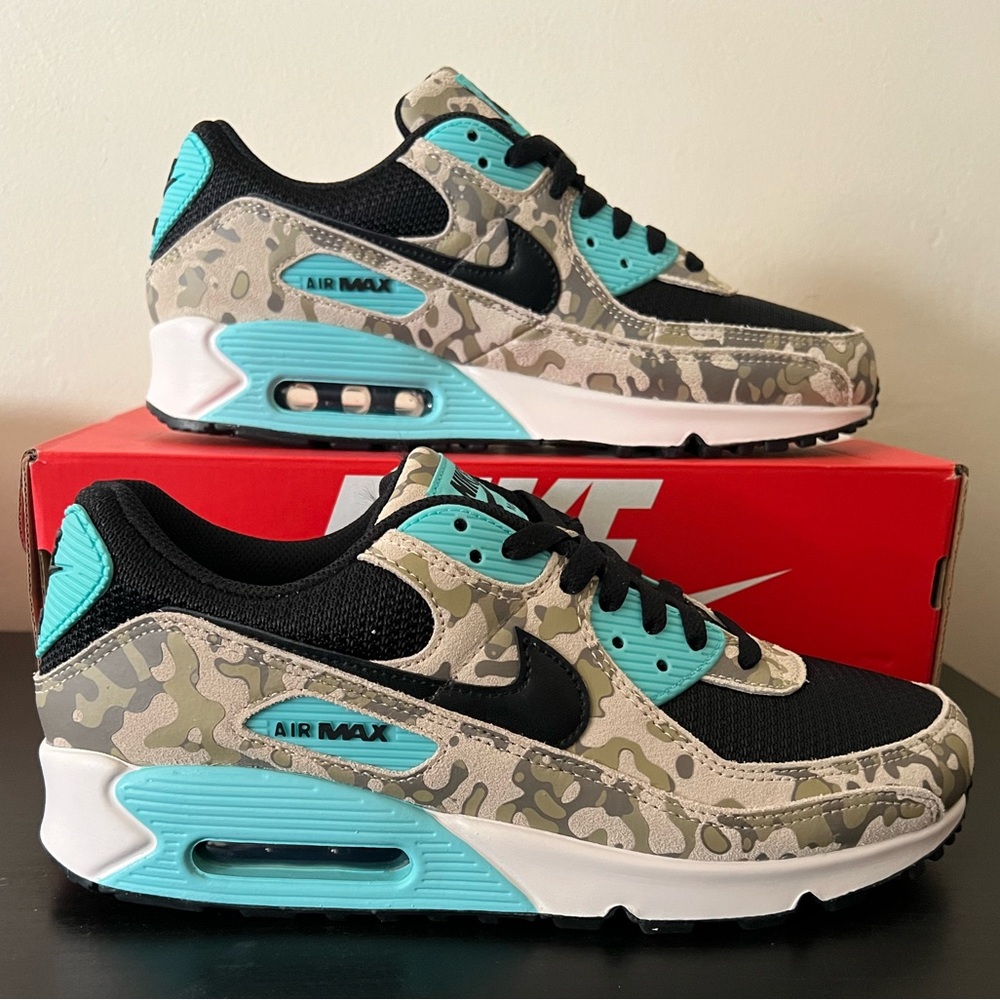 Nike Air Max 90 Premium Sneakers IF1721-100 Aurora/Camo Men’s Size 10 BNIB